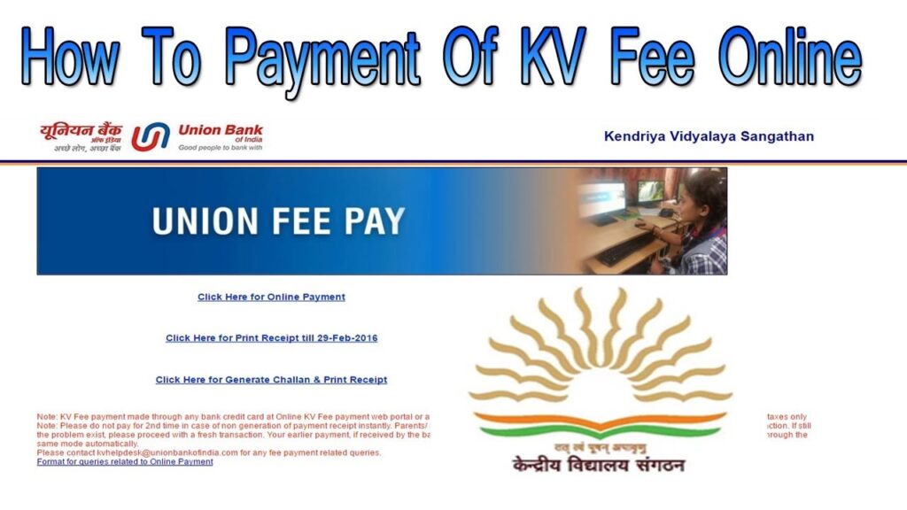 Kvs Fee Payment 