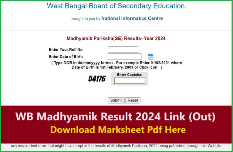 WBBSE Madhyamik Result 2024, WB 10th results wbresults.nic.in ibbaci
